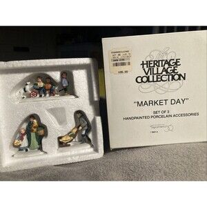 Department 56 New England Village Accessory "Market Day" Set Of 3 #56413 New Box